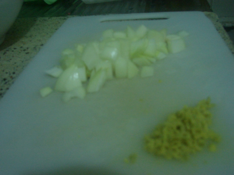white onions and ginger